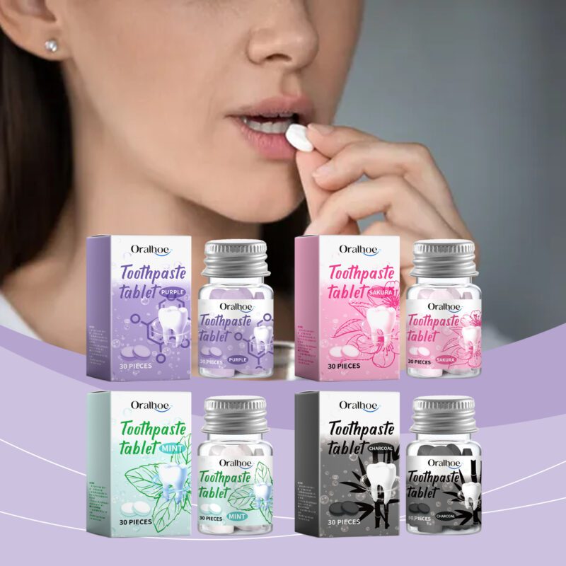 Solid Toothpaste Tablets - Deep Yellow Dirt Cleaning, Portable Care & Oral Hygiene, Tablets - Image 2
