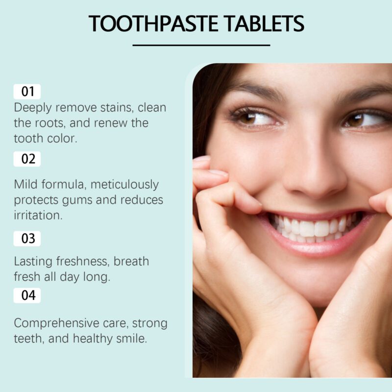 Solid Toothpaste Tablets - Deep Yellow Dirt Cleaning, Portable Care & Oral Hygiene, Tablets - Image 4