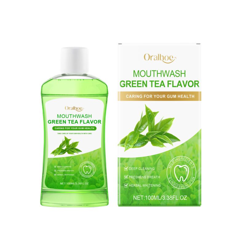 Green Tea Fresh Breath Mouthwash - Gum Repair, Tartar/Stain Removal & Portable Care, Mouthguard Rinse