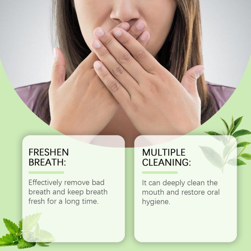 Green Tea Fresh Breath Mouthwash - Gum Repair, Tartar/Stain Removal & Portable Care, Mouthguard Rinse - Image 4