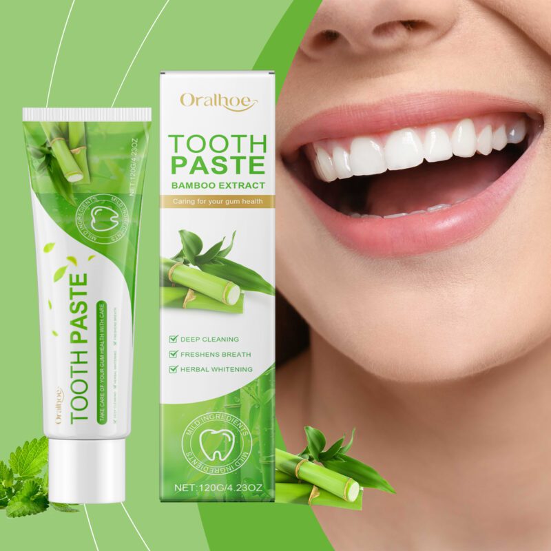 Bamboo Brightening Toothpaste - Enamel Protection, Yellow Teeth Care & Hygiene, Toothpaste - Image 2