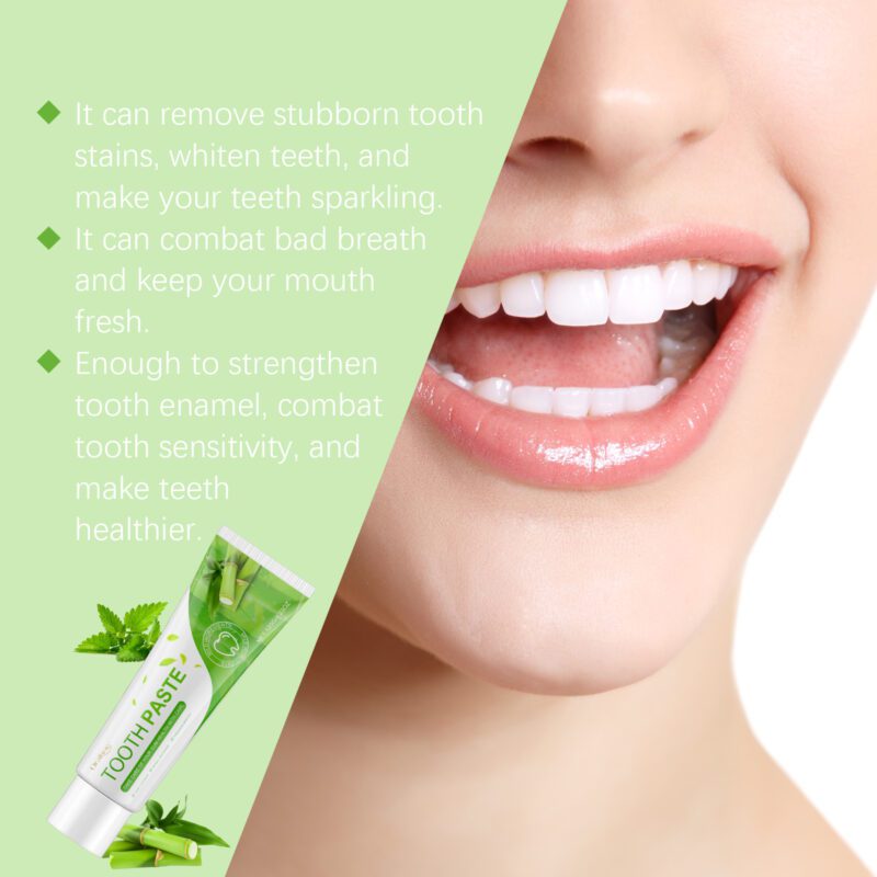 Bamboo Brightening Toothpaste - Enamel Protection, Yellow Teeth Care & Hygiene, Toothpaste - Image 3