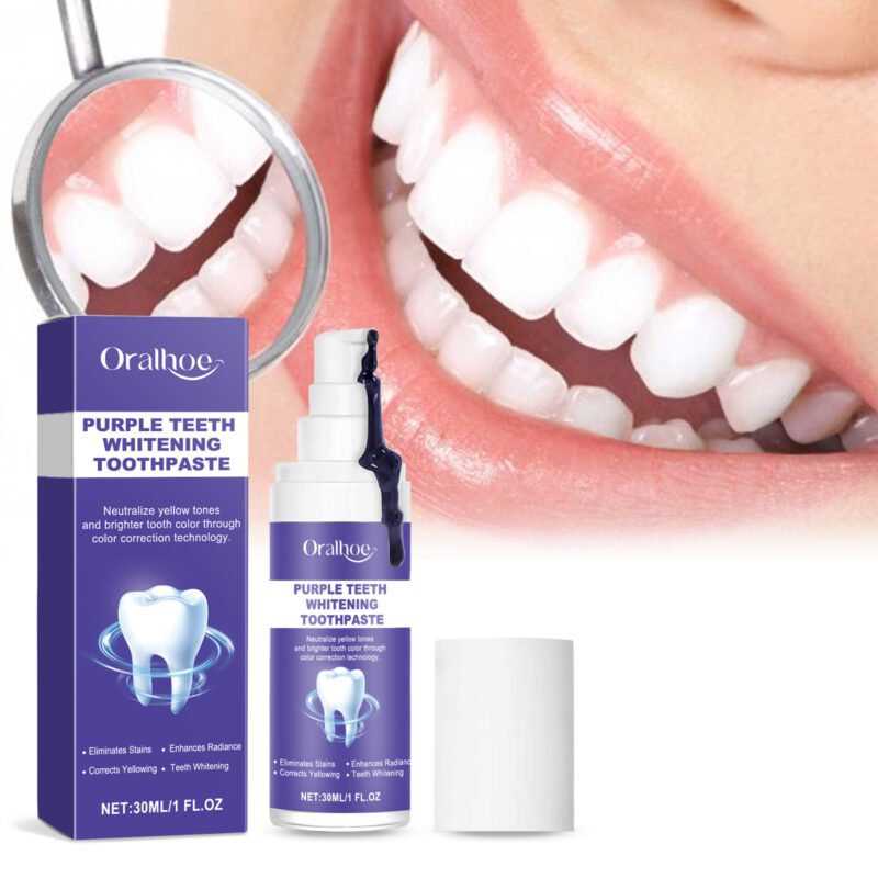 Purple Brightening Toothpaste - Stain/Yellow Removal, Gentle Cleaning & Dental Hygiene, Toothpaste - Image 2