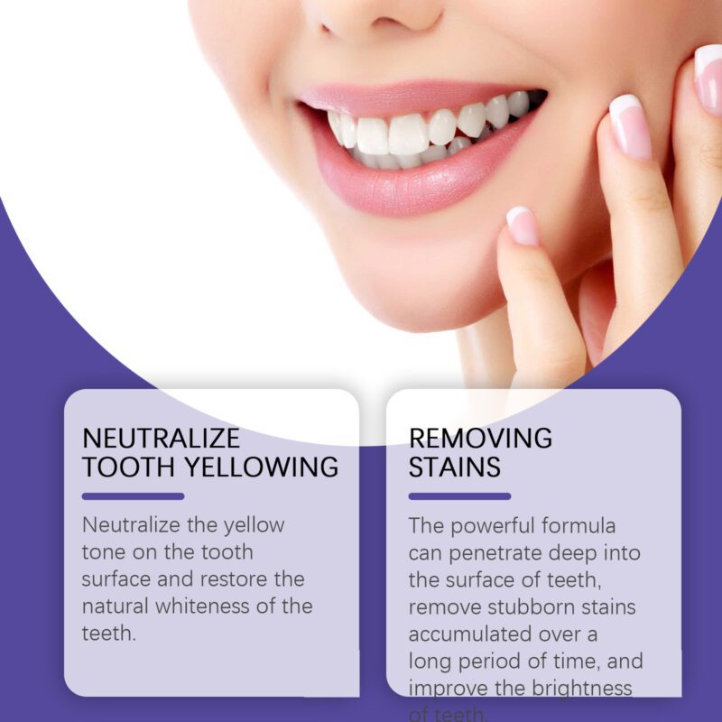 Purple Brightening Toothpaste - Stain/Yellow Removal, Gentle Cleaning & Dental Hygiene, Toothpaste - Image 4