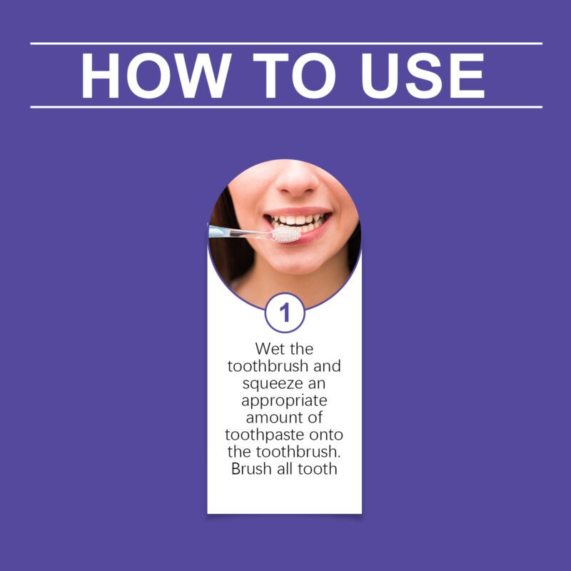 Purple Brightening Toothpaste - Stain/Yellow Removal, Gentle Cleaning & Dental Hygiene, Toothpaste - Image 6