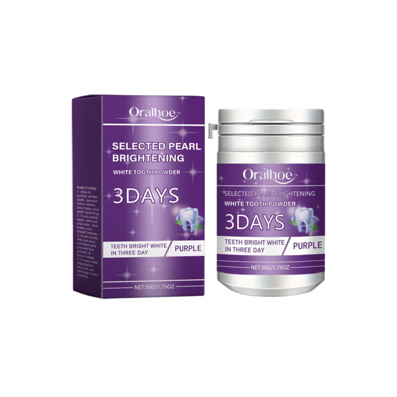 Purple Tooth Powder - Daily Fresh Breath, Odor Control & Mouth Cleaning, Dental Powder