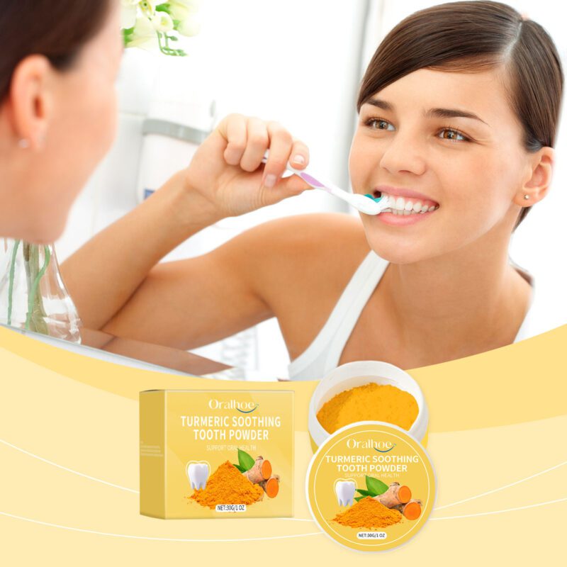 Turmeric Dental Powder - Teeth Cleaning, Turmeric Care & Confident Smile, Oral Powder - Image 2