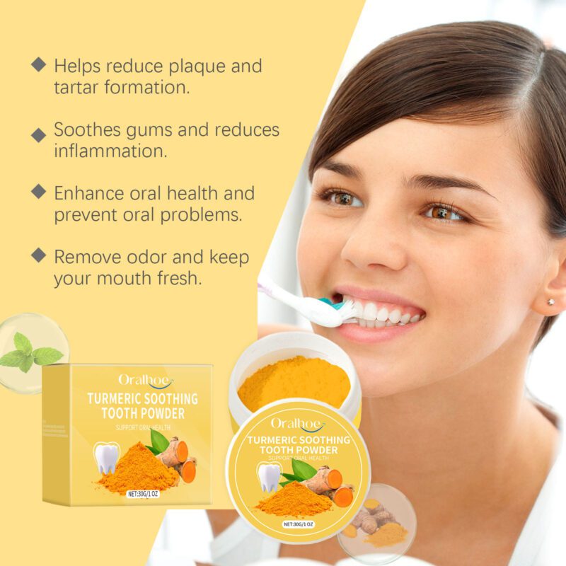 Turmeric Dental Powder - Teeth Cleaning, Turmeric Care & Confident Smile, Oral Powder - Image 3