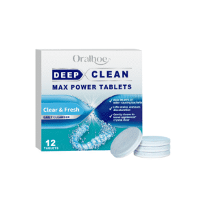 Oralhoe effervescent cleaning tablets for braces, removes stains & odors