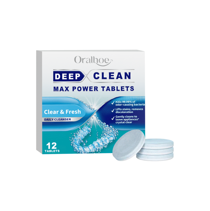 Orthodontic Cleaning Tablets - Gentle Odor/Stain Removal, Braces Care & Oral Hygiene, Effervescent