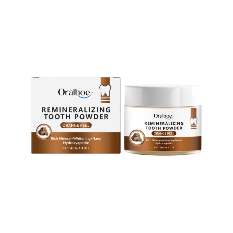 Tangerine Peel Dental Powder - Gentle Stain Removal, Fresh Breath & Smile Care, Oral Powder
