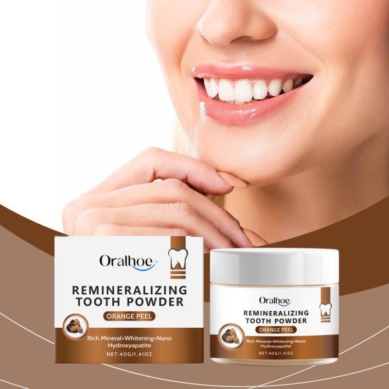 Tangerine Peel Dental Powder - Gentle Stain Removal, Fresh Breath & Smile Care, Oral Powder - Image 2