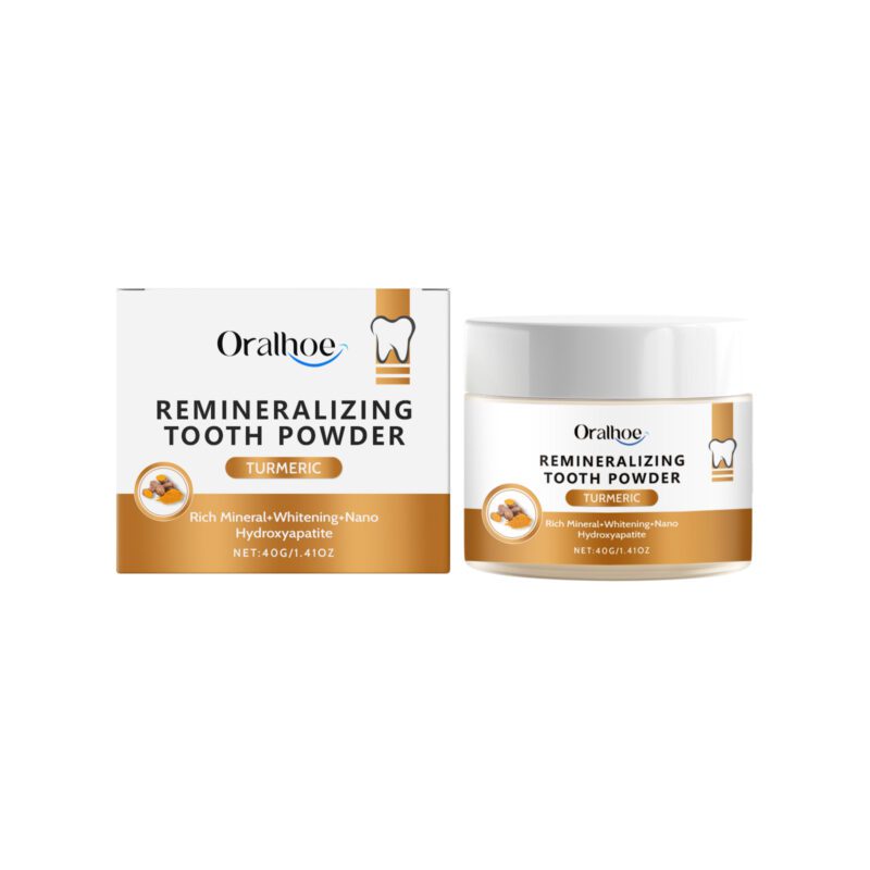 Turmeric Tooth Powder - Gentle Tartar Cleaning, Daily Care & Teeth Whitening, Powder