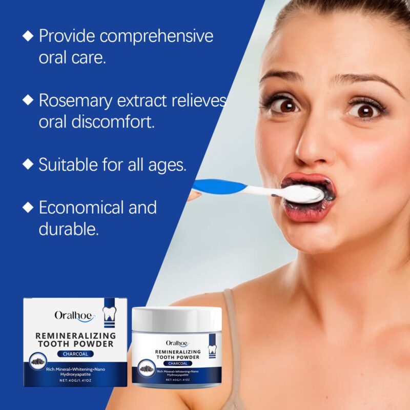 Bamboo Charcoal Powder - Gentle Daily Care, Teeth Cleaning & Oral Hygiene, Charcoal Powder - Image 3