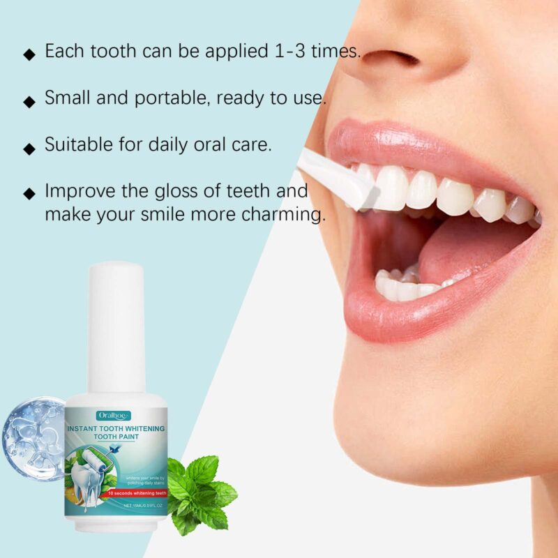 Tooth Stain Remover - Natural Shine, Tartar Control & Dental Hygiene, Cleaning Paint - Image 3
