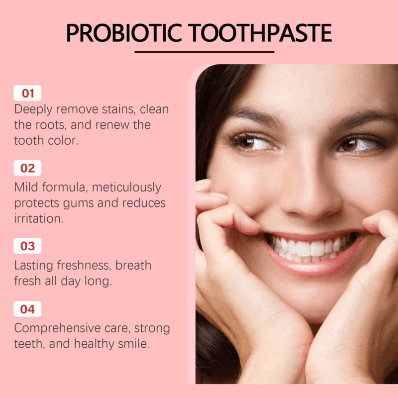 Oralhoe Probiotic Toothpaste for sensitive gums and teeth whitening with natural ingredients