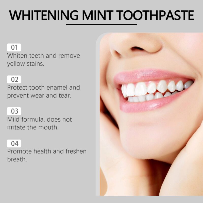 Mint Fresh Toothpaste - Gentle Tartar/Stain/Odor Care, Daily Oral Hygiene, Toothpaste - Image 2