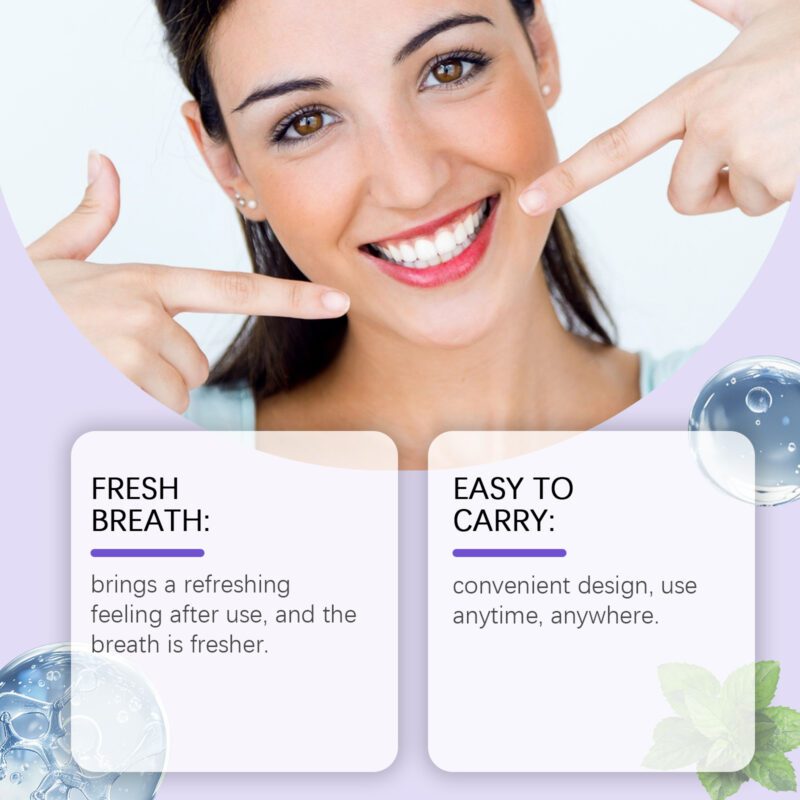 Mouth Spray - Gum Care, Fresh Breath & Teeth Brightening, Gentle Deodorizing Formula - Image 4