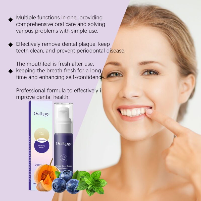 Purple Shine Toothpaste - Smoke/Stain Removal, Gloss Teeth & Fresh Mouth, Dental Care - Image 4