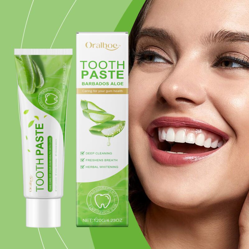 Aloe Cleaning Toothpaste - Enamel Protection, Odor/Stain Removal & Dental Care, Toothpaste - Image 2