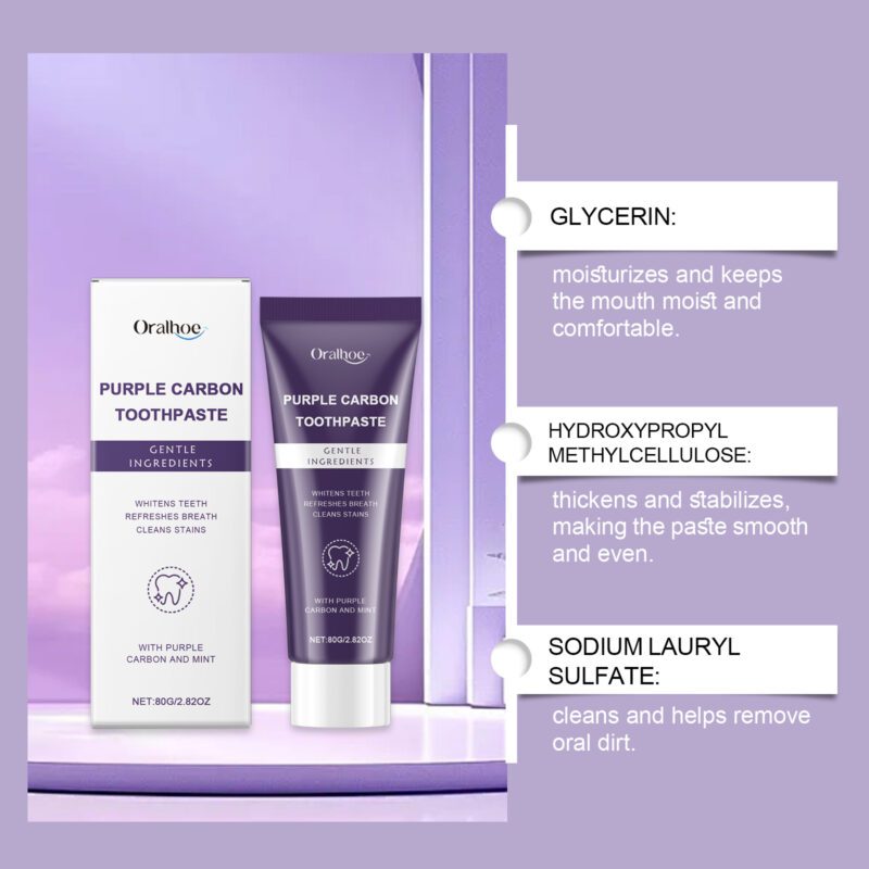 Purple Care Toothpaste - Daily Tartar/Stain/Odor Care, Mouth Protection & Freshness, Toothpaste - Image 2