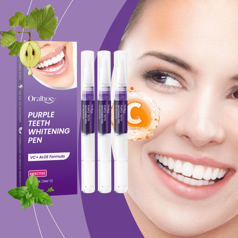 Purple Teeth Pen - Smoke/Tea Stain Removal, Fresh Breath & Gentle Cleaning, Portable Care - Image 2