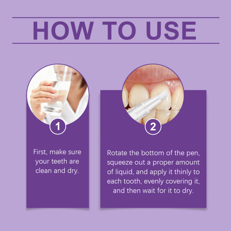 Purple Teeth Pen - Smoke/Tea Stain Removal, Fresh Breath & Gentle Cleaning, Portable Care - Image 6