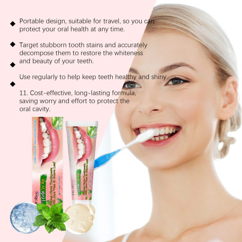 Brightening Toothpaste - Herbal Stain Removal, Fresh Breath & Teeth Whitening, Oral Care - Image 4