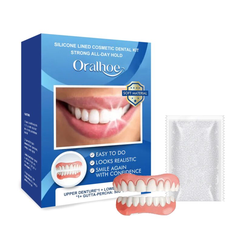 Oralhoe Cosmetic Dentures Kit - Smile Enhancement & Comfort Material