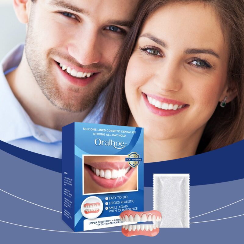 Oralhoe Cosmetic Dentures Kit - Smile Enhancement & Comfort Material - Image 2