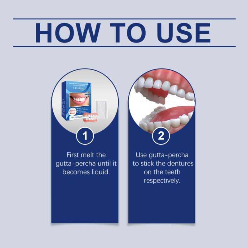 Oralhoe Cosmetic Dentures Kit - Smile Enhancement & Comfort Material - Image 5