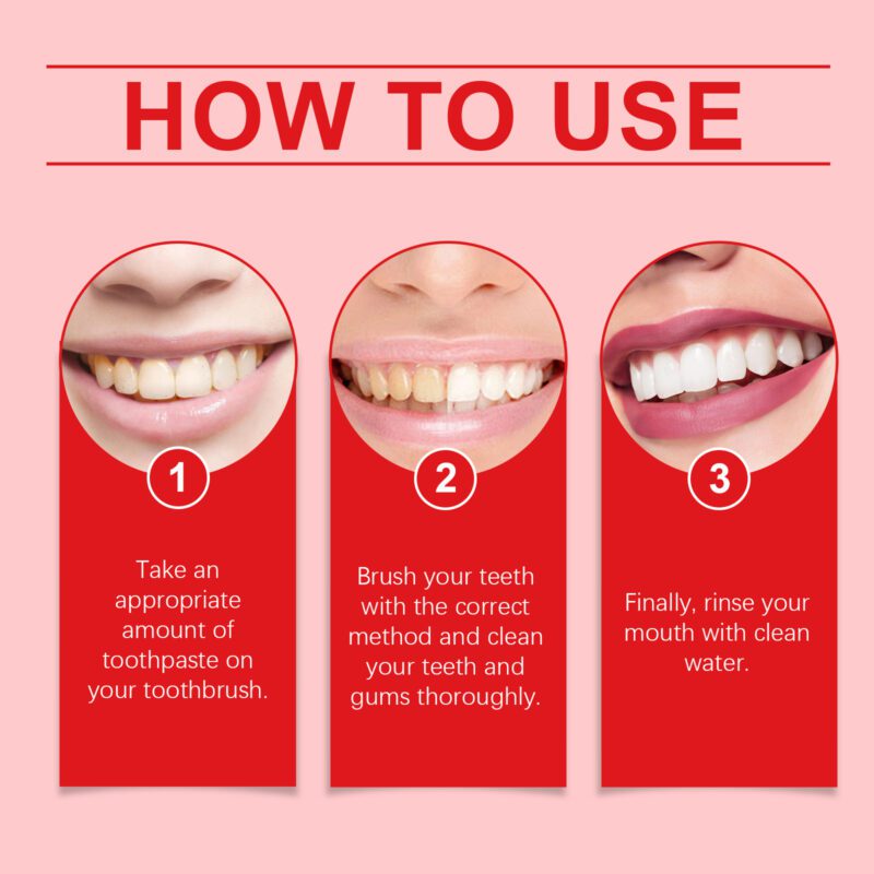 Tooth Brightening Toothpaste - Yellow Stain Removal, Fresh Mouth & Mint Care, Toothpaste - Image 5
