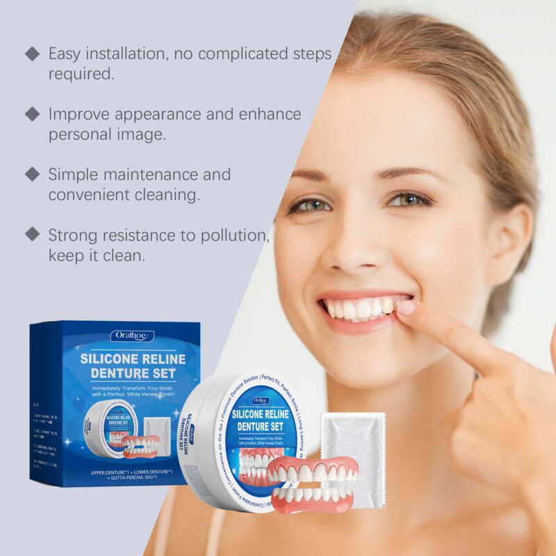 Full Denture Set - Smile Appearance Enhancement, Comfort Material & Complete Denture Kit - Image 4